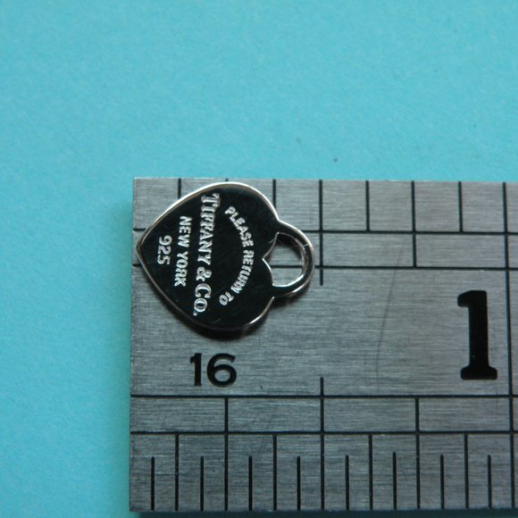 Tiffany & Co Small Mini Size Solid 925 Sterling Silver Heart Charm Pendant - Picture 8 of 13